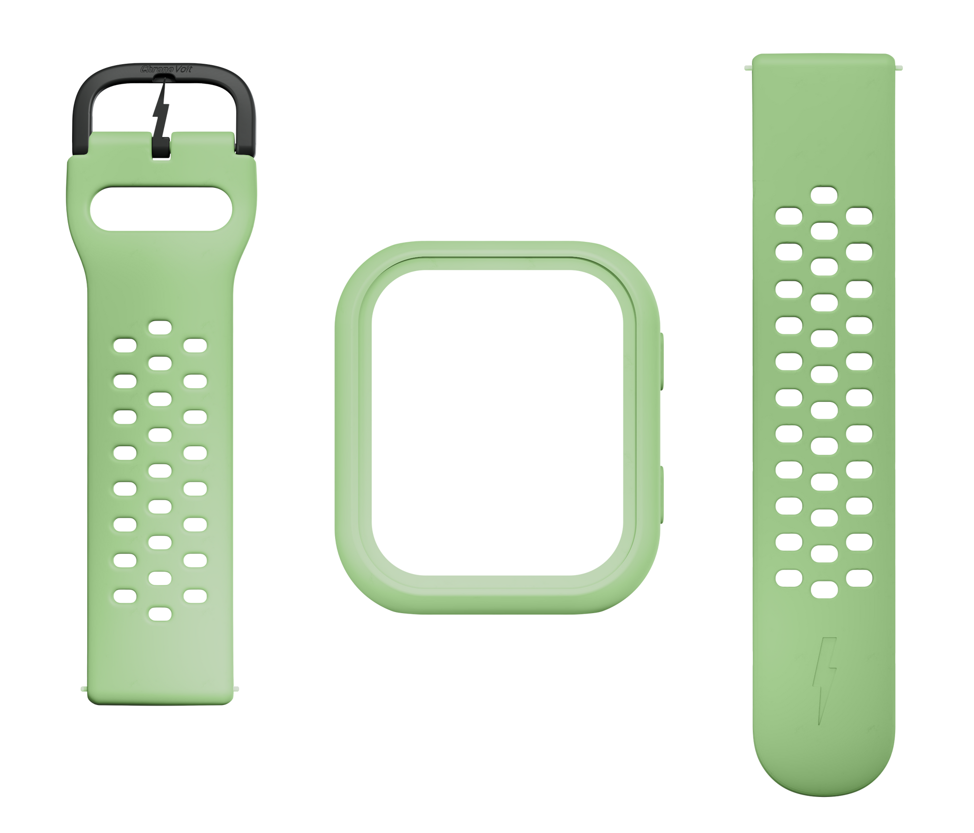 ChronoVolt Band & Case Protector Matte Green