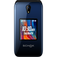Schok Classic Flip Phone 4G/LTE (with oversized keypad) + Accessories Bundle