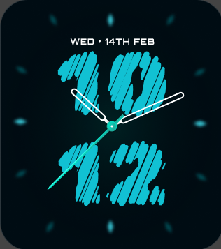 Neo Sketch Blue - Watch Face