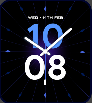Ocean Glow Blue - Watch Face