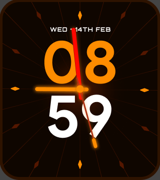 Radiant Glow Orange - Watch Face