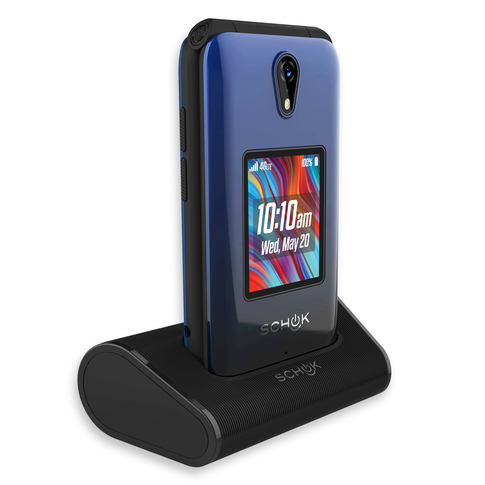 Schok Classic Flip Phone 4G/LTE (with oversized keypad) + Accessories