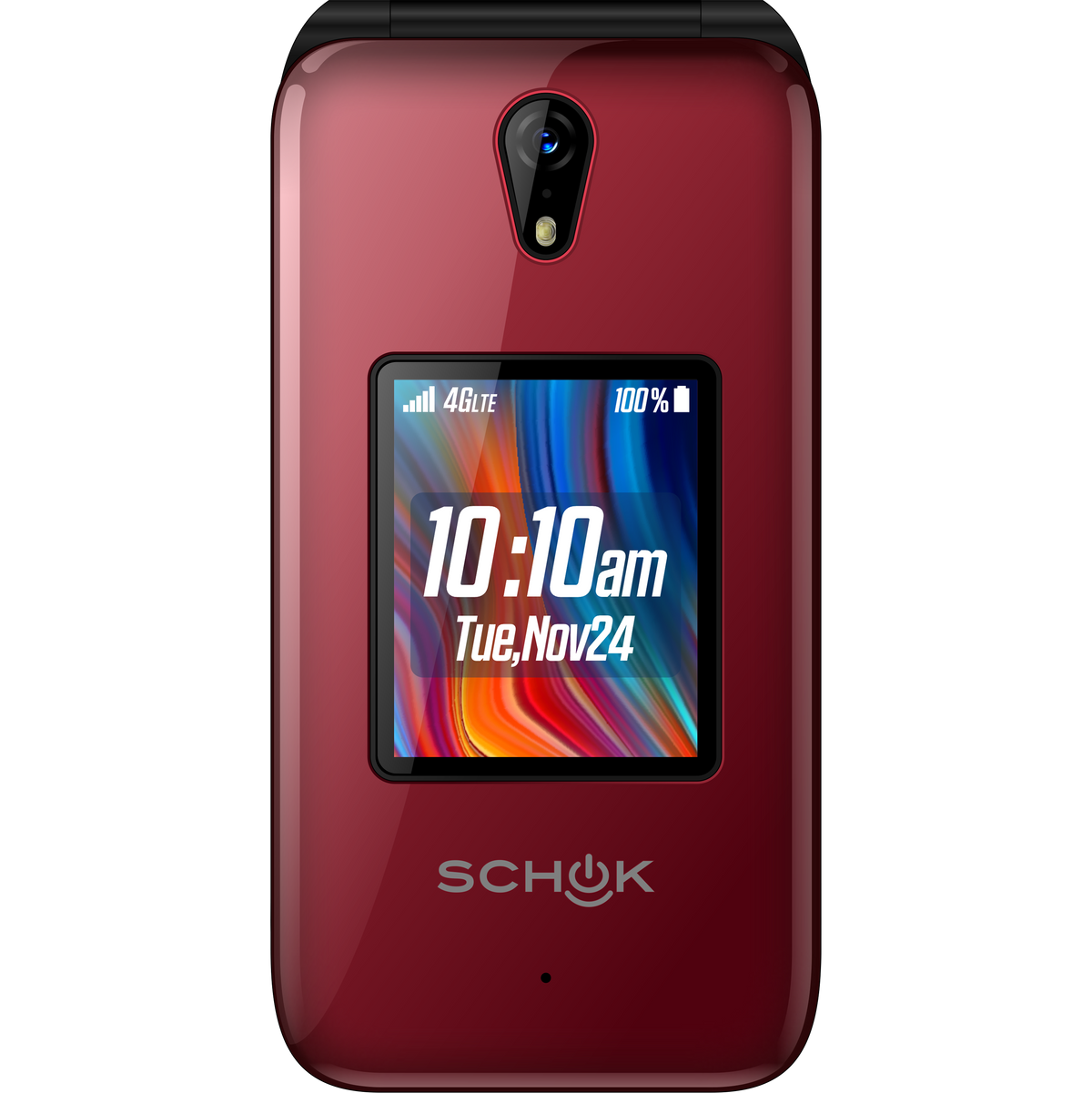 Schok Classic Flip Phone 4G/LTE (with oversized keypad) + Accessories Bundle