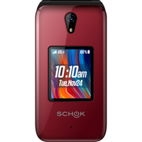 Schok Classic Flip Phone 4G/LTE (with oversized keypad) + Accessories Bundle